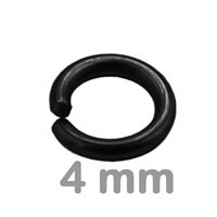 Verbindungsring SCHWARZ 4 mm 10 Stck.