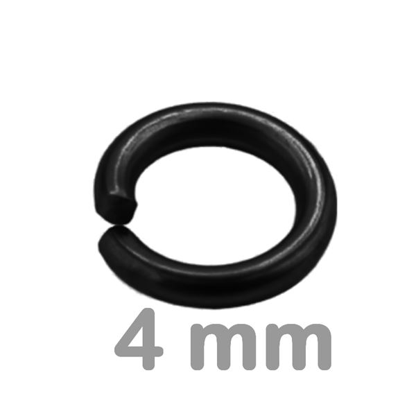 Verbindungsring SCHWARZ 4 mm 10 Stck.