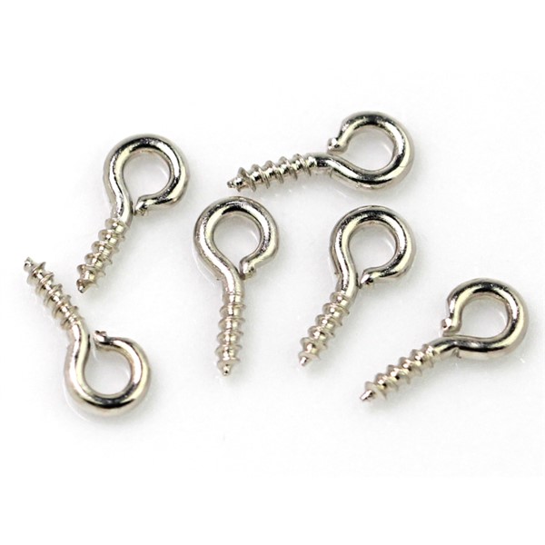 Schmuck�se mit Gewinde 6 Stck PLATINE