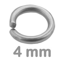 Verbindungsring einfach PLATIN 4 mm 10 Stck. 