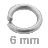 Verbindungsring einfach PLATIN 6 mm 10 Stck. 