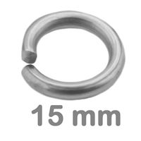 Verbindungsring einfach PLATIN 15 mm 10 Stck. 