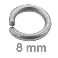 Verbindungsring einfach PLATIN 8 mm 10 Stck.