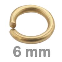 Verbindungsring einfach GOLD 6 mm (10 Stck.)