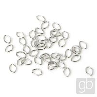 Verbindungsring Oval SILBER 6 x4 mm 10 Stck.