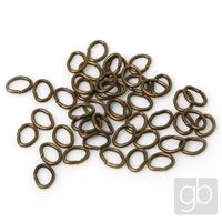 Verbindungsring Oval ALTMESSING 6 x 4 mm 10 Stck.