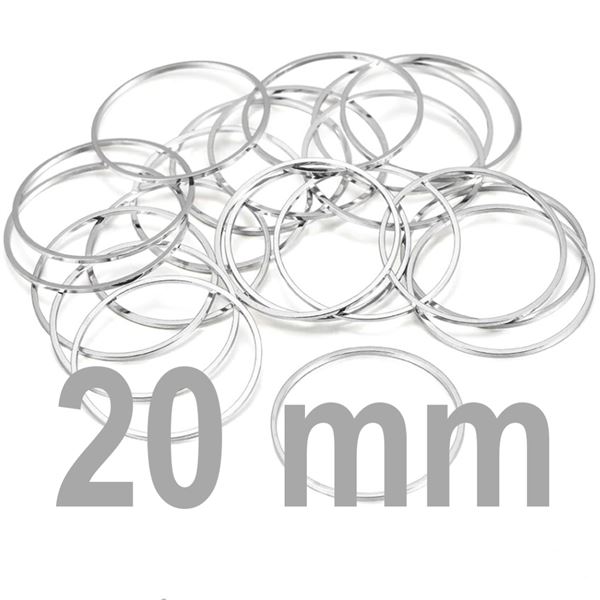 Geschlossener Ring PLATINUM 20 mm 2 Stck.