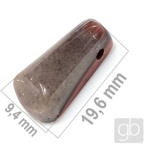 Brekzienjaspis - gebohrt 19,6 x 9,4 mm MI003