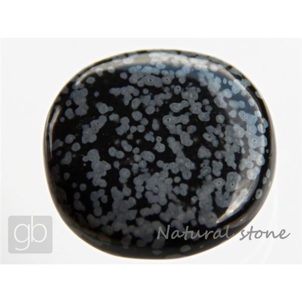 Obsidian Bewlkter Flach (37,5x36,5x10,9 mm)