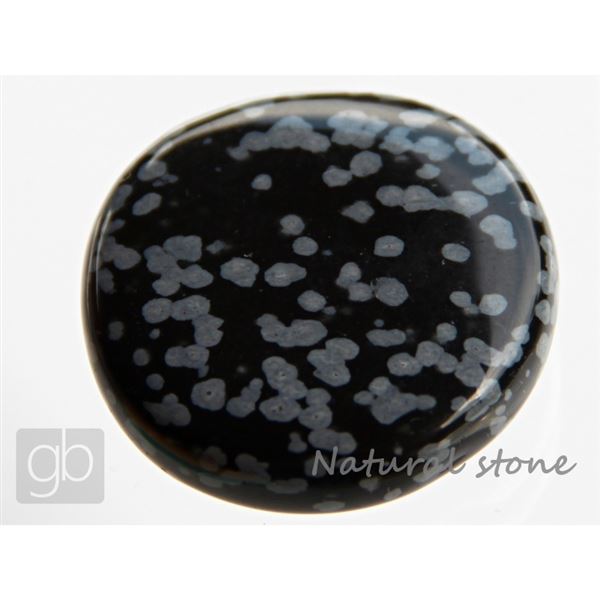 Obsidian Bewlkter Flach (37,6x37,3x10,6 mm)