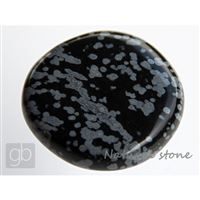 Obsidian Bewölkter Flach (37,9x36,4x10,2 mm)
