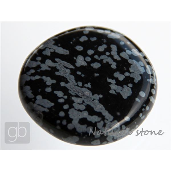 Obsidian Bewlkter Flach (37,9x36,4x10,2 mm)
