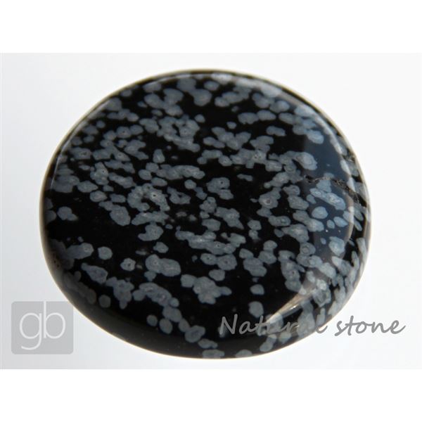 Obsidian Bewlkter Flach (38,3x36,8x9,8 mm)