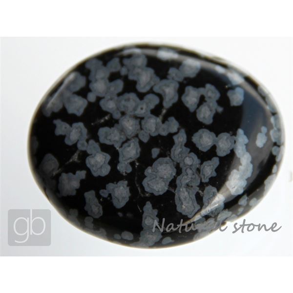 Obsidian Bewlkter Flach (38,9x35,7x11,5 mm)