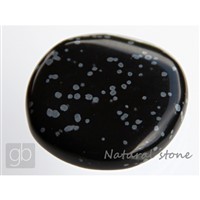 Obsidian Bewölkter Flach (37,2x35,5x8,9 mm)