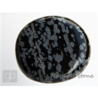 Obsidian Bewölkter Flach (37,7x37,3x11,2 mm)