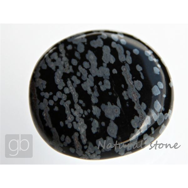 Obsidian Bewlkter Flach (37,7x37,3x11,2 mm)
