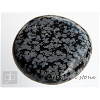 Obsidian Bewölkter Flach (38x37,7x11,5 mm)