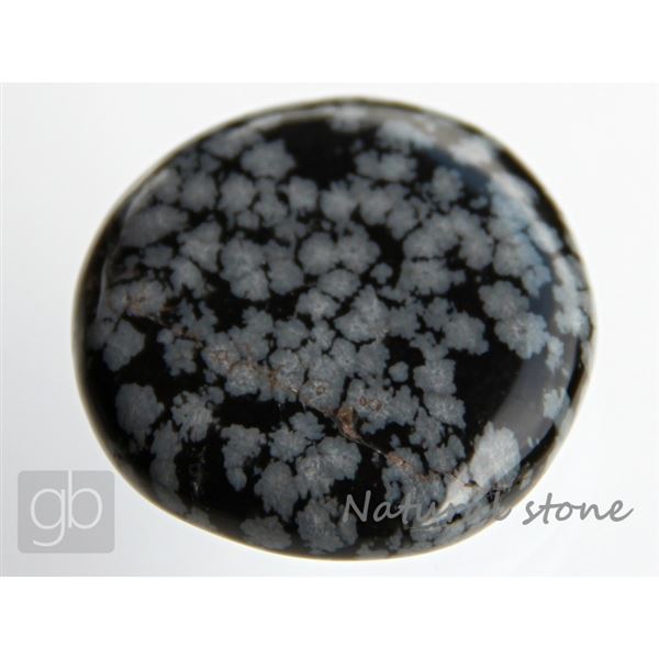Obsidian Bewlkter Flach (39,7x39x9,5 mm)