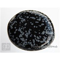 Obsidian Bewölkter Flach (40,5x38,5x10,7 mm)