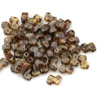 ZET BEADS zweiloch Perlen 5x6 mm Braun (00030/86805) MP00014