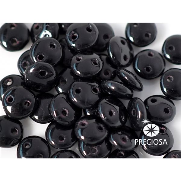 Linse EXCLUSIVE Zweiloch 6 mm 40 St�ck (23980) Schwarz