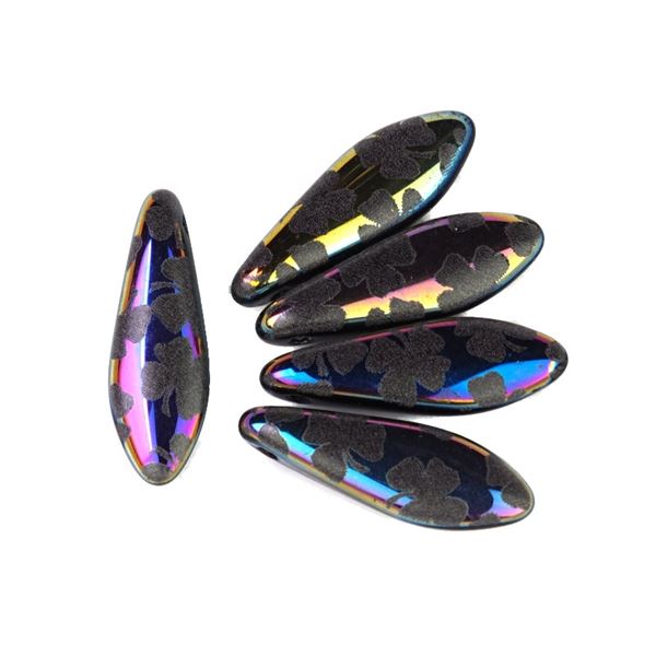 Perlen Laser Design Zungen Schwarz MPL032