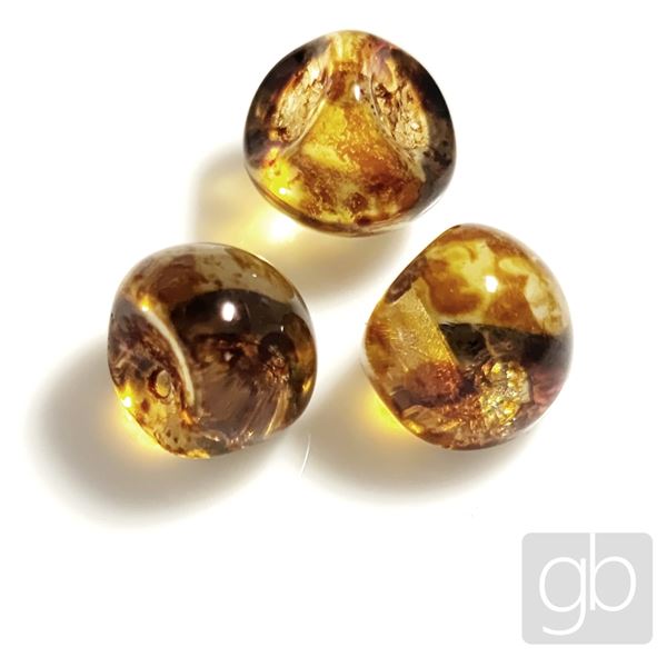 Gepresste Perlen Schw�mme Braun 8,5 mm 15 Stck. MPOST002