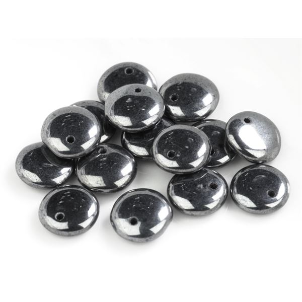 Linsen Glasperlen Gepresst vis�tko 9 mm 15 St