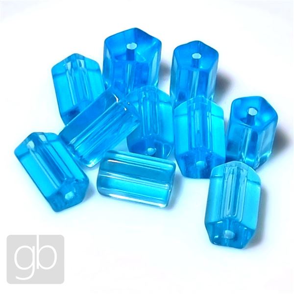 Gepresste Perlen Roller Blue MIX 6-8 x 10 mm 