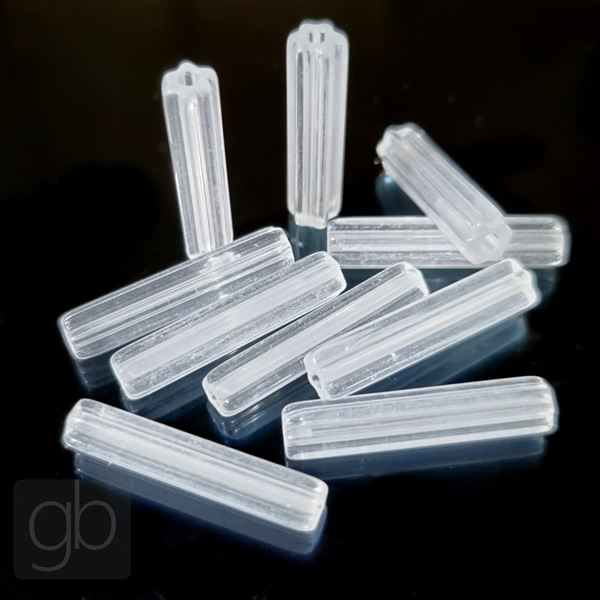 Gepresste Perlen Roller Clear 20 x 4 mm