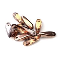 Gepresste Perlen  Zungen Gold MP_814