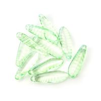 Gepresste Perlen  Zungen Grün MP_825