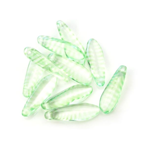 Gepresste Perlen  Zungen Gr�n MP_825