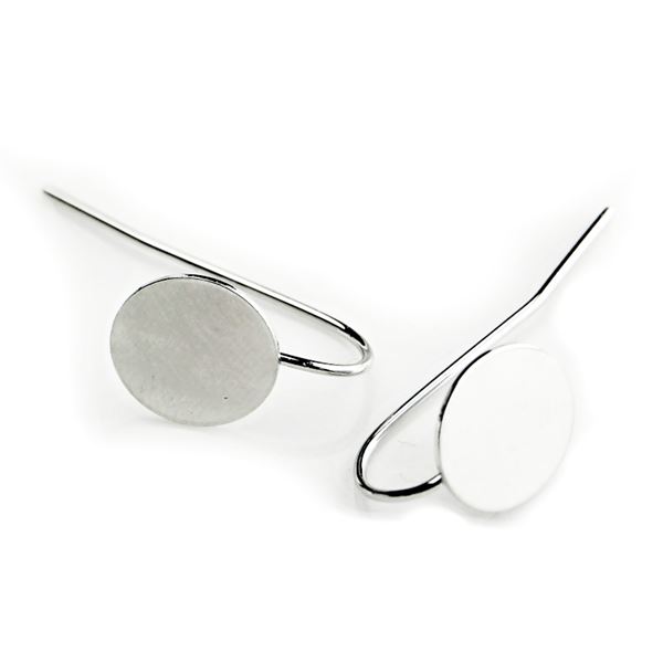 Ohrringhaken mit Flche 10 mm Chirurgenstahl