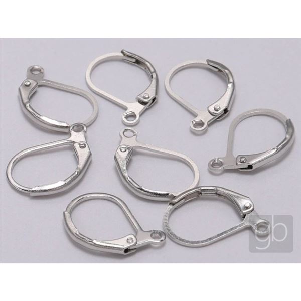 Verschl�sse f�r Ohrh�nger 16 x 10 mm PLATIN