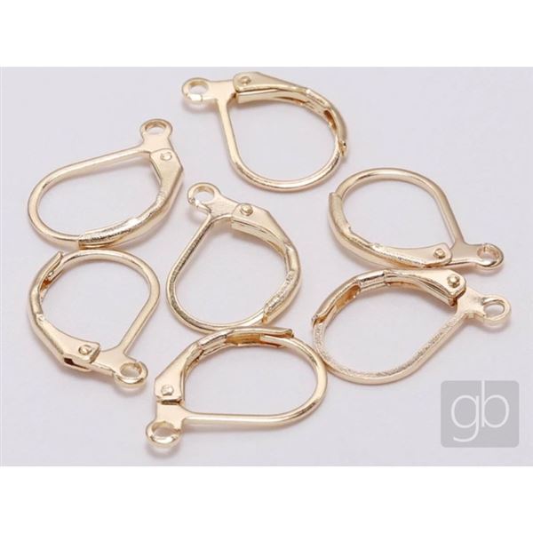 Verschl�sse f�r Ohrh�nger 16 x 10 mm GOLD KC