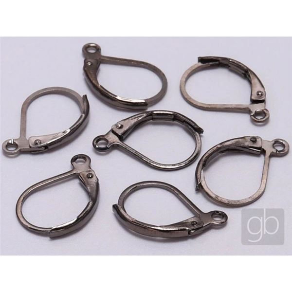 Verschl�sse f�r Ohrh�nger 16 x 10 mm HEMATIT