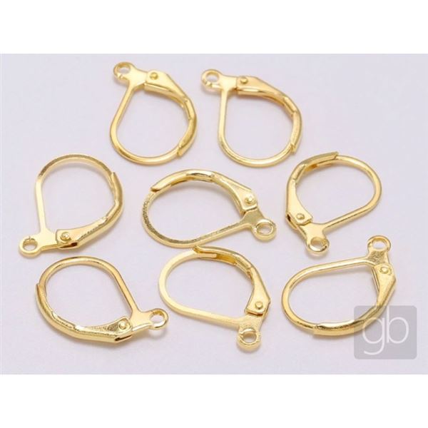 Verschlsse fr Ohrhnger 16 x 10 mm GOLD