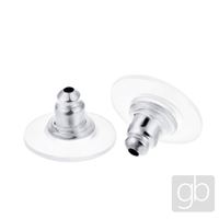 Ohrstecker Gegenstück 8x12 mm Silber