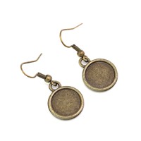 Ohrringe mit Bett O 12 mm pro kabo�on Altes Messing