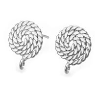 Ohrstecker Rohling o 11 mm Silber