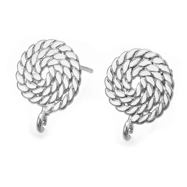 Ohrstecker Rohling o 11 mm Silber