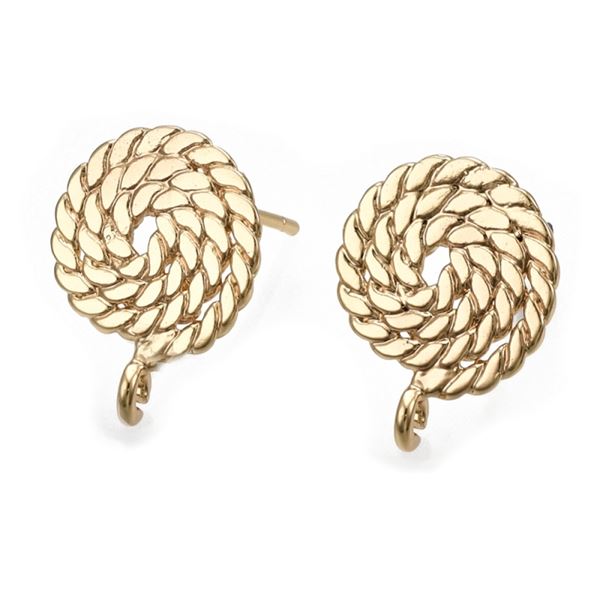 Ohrstecker Rohling o 11 mm Gold