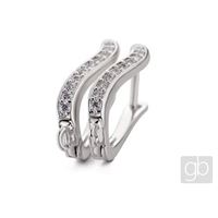 Ohrringe mit Zirkonen 21 x 12 mm