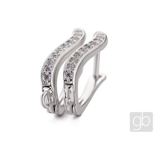 Ohrringe mit Zirkonen 21 x 12 mm