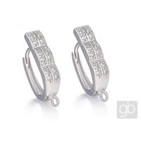 Ohrringe mit Zirkonen 18 x 11 mm