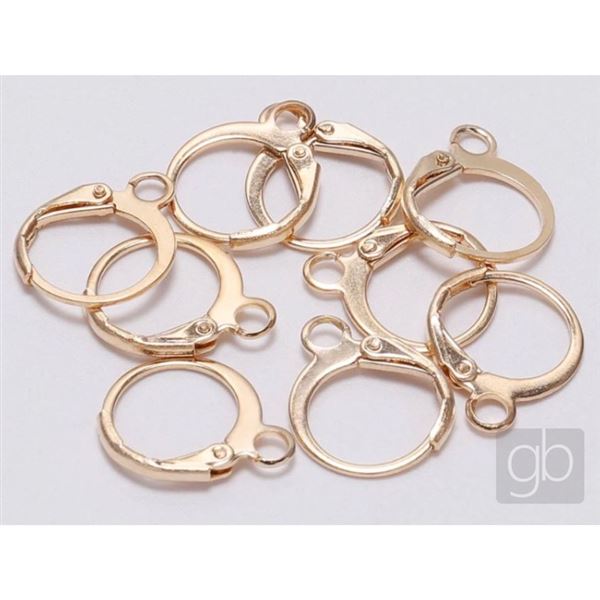 Verschlsse fr Ohrhnger 12 mm Gold KC