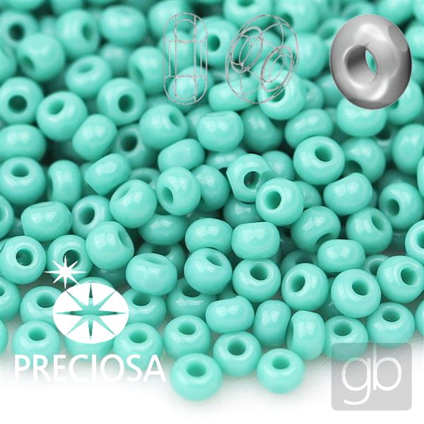Preciosa Rocailles CHARLOTTE 11/0 2,1 mm Trkis 63130 20 g