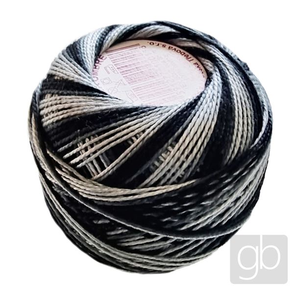 Perlovka Stickgarn Ombr� Schwarz 99592